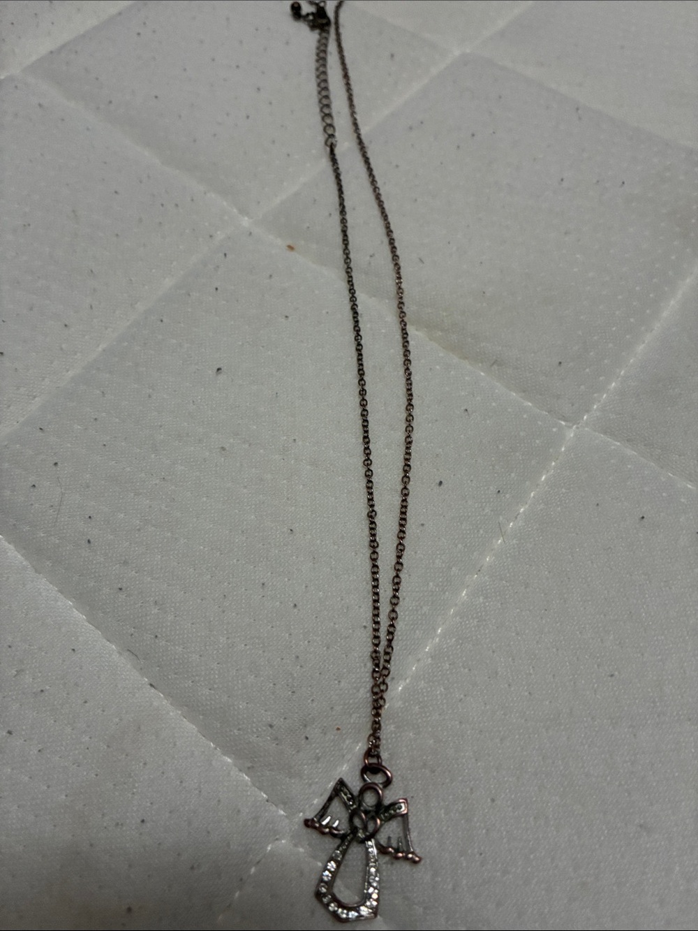 Delicate Rose Gold Angel Pendant Necklace